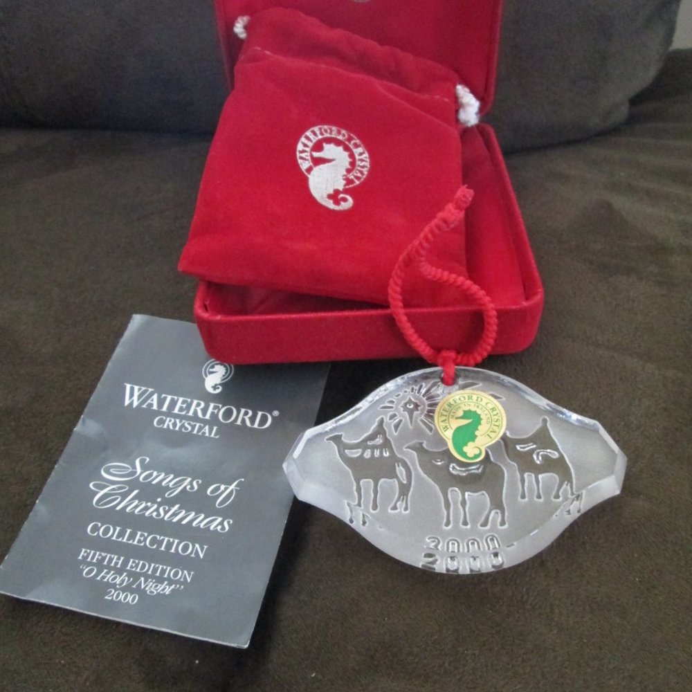 WATERFORD 2000 Songs Christmas 5th Edition O' HOLY NIGHT Christmas Ornament NEW